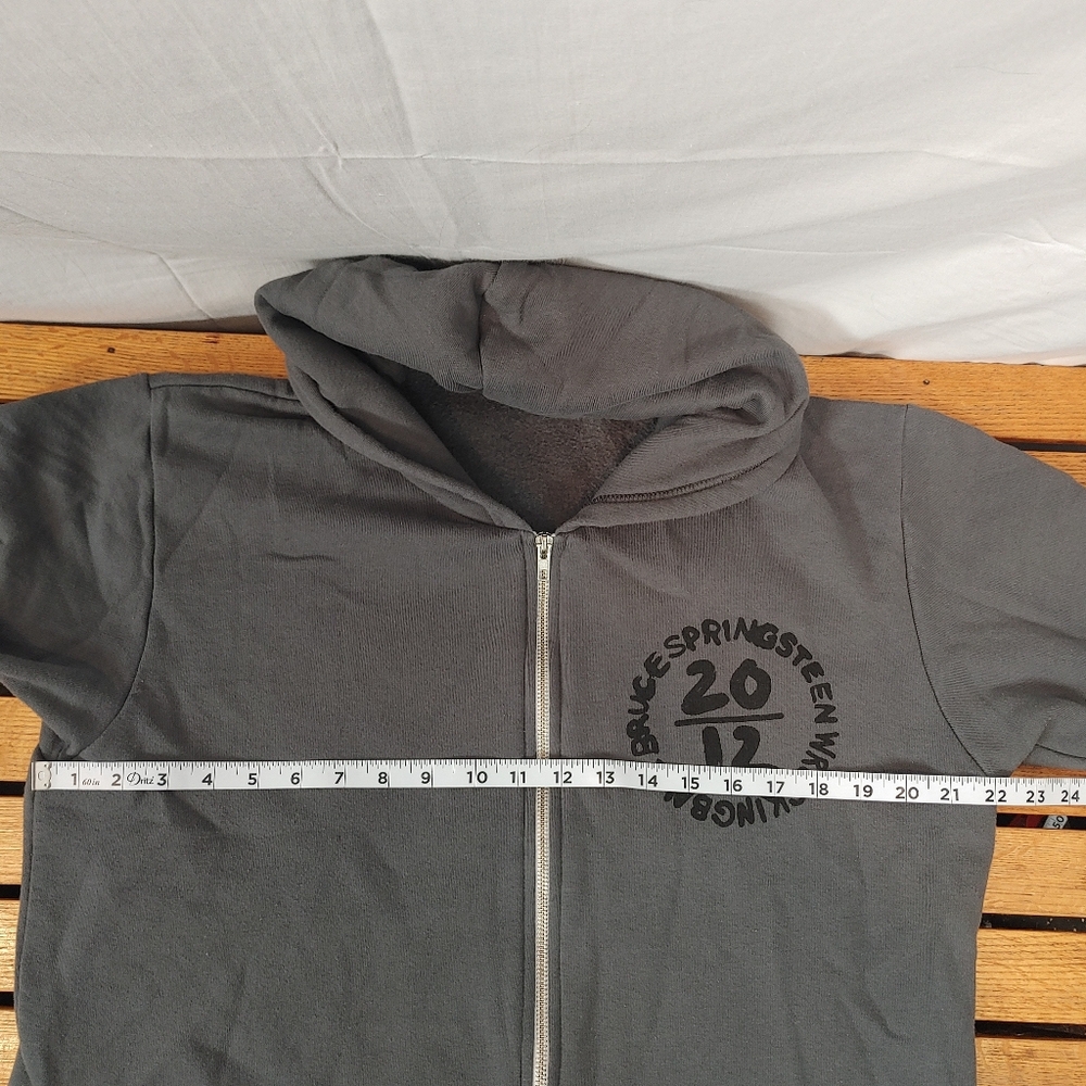 Bruce Springsteen Wrecking Ball Tour Gray Zip-Up Hoodie Guitar Graphic Size XL - Picture 12 of 12